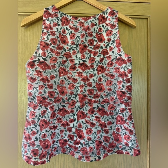 Zara Basic Sleeveless Pullover Floral Peplum Top / Lined / XSmall - Picture 7 of 12